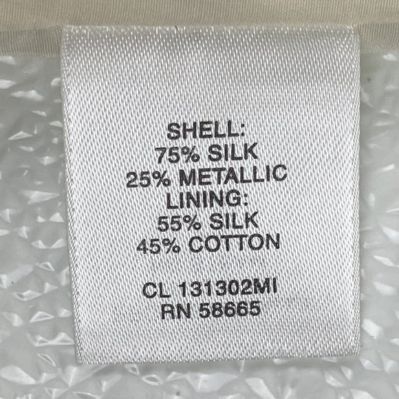 Classiques Entier Metallic Cream Gold Silk Blend Boat Neck Cap Sleeve Top Medium - Picture 6 of 10